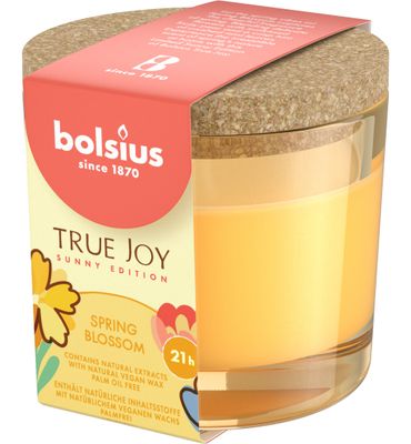 Bolsius True Joy gevuld geurglas met kurk 66/83 Spring Blossom (1st) 1st