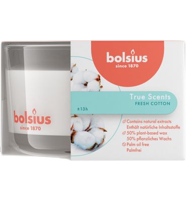 Bolsius True Scents gevuld geurglas 50/80 Fresh Cotton (1st) 1st