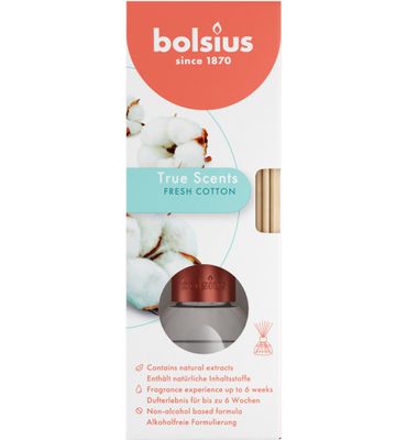 Bolsius True Scents geurverspreider 45 ml Fresh Cotton (1st) 1st