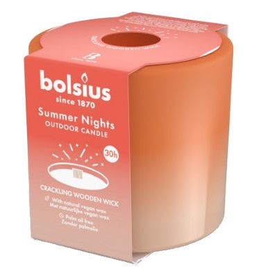 Bolsius Summer Nights glas 80/90 Ivoor (1st) 1st