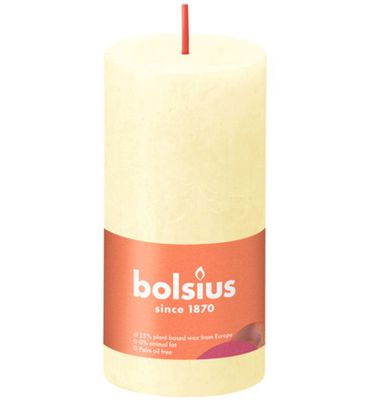 Bolsius Shine rustiekkaars 100/50 Butter Yellow (1st) 1st