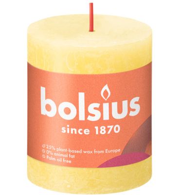 Bolsius Shine rustiekkaars 80/68 Sunny Yellow (1st) 1st