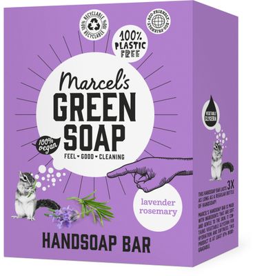 Marcel's Green Soap Handzeep Bar Lavendel & Rosemarijn (90g) 90g