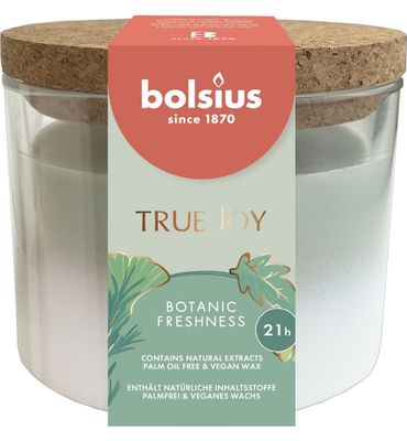 Bolsius True Joy geurglas met kurk 66/83 Botanic Freshness (1 st.) 1 st.