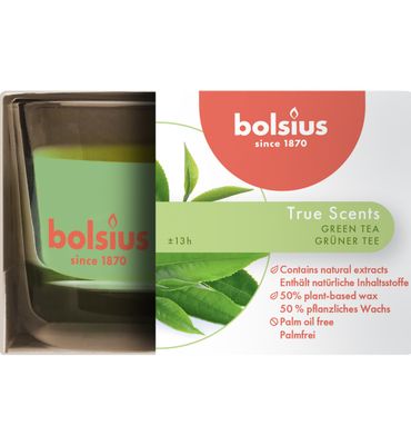 Bolsius True Scents geurglas 50/80 Green Tea (1 st.) 1 st.