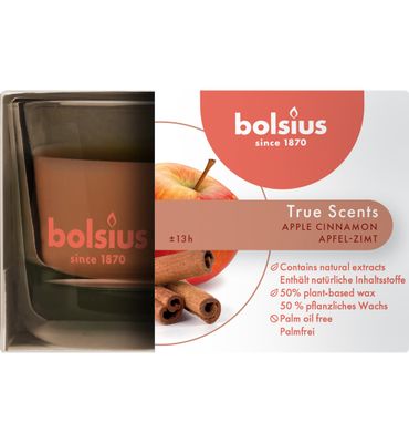 Bolsius True Scents geurglas 50/80 Apple Cinnamon (1 st.) 1 st.
