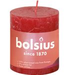 Bolsius Shine rustiekkaars 80/68 Delicate Red (1 st.) 1 st. thumb