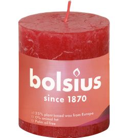 Bolsius Bolsius Shine rustiekkaars 80/68 Delicate Red (1 st.)