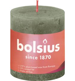 Bolsius Bolsius Shine rustiekkaars 80/68 Fresh Olive (1 st.)