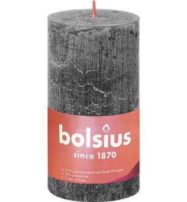 Bolsius Shine rustiekkaars 130/68 Stormy Grey (1 st.) 1 st.