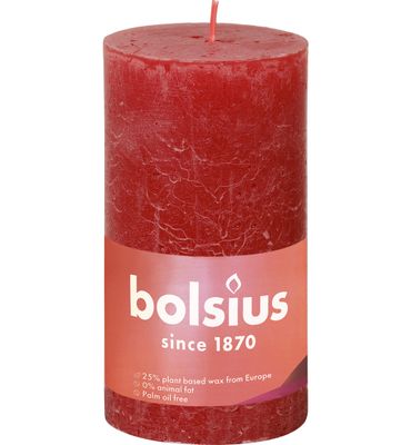 Bolsius Shine rustiekkaars 130/68 Delicate Red (1 st.) 1 st.