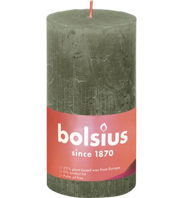 Bolsius Shine rustiekkaars 130/68 Fresh Olive (1 st.) 1 st.