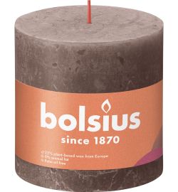 Bolsius Bolsius Shine rustiek stompkaars 100/100 Rustic Taupe (1 st.)