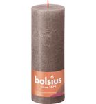 Bolsius Shine rustiek stompkaars 190/68 Rustic Taupe (1 st.) 1 st. thumb