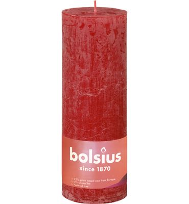 Bolsius Shine rustiekkaars 190/68 Delicate Red (1 st.) 1 st.