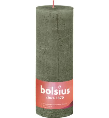 Bolsius Shine rustiekkaars 190/68 Fresh Olive (1 st.) 1 st.