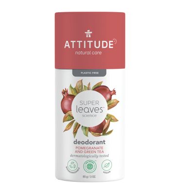 Attitude Super Leaves Deodorant granaatappel en groene thee (85gr) 85gr