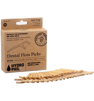 Hydrophil Floss sticks met bamboe handvat (20st) 20st