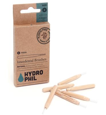 Hydrophil Tandenragers 0,40mm met bamboe handvat en nylon van castorol (6st) 6st
