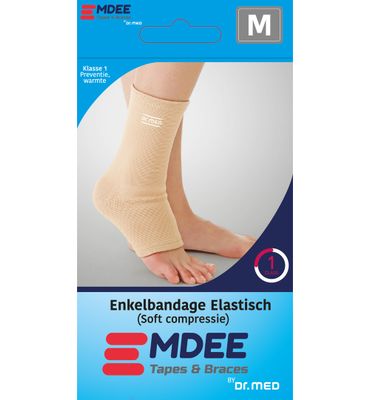 Emdee Elastic support enkel maat M huidskleur (1st) 1st