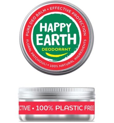 Happy Earth 100% Natuurlijke Deodorant Balm Floral Patchouli (45gr) 45gr