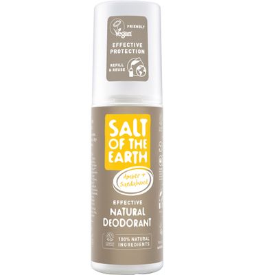 Salt Of The Earth Natural Deodorant Spray, Amber & Sandalwood (100ml) 100ml