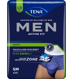 Tena Men Tena Men Men active fit pants+ small/medium (12st)