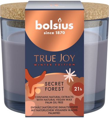 Bolsius Retail True Joy geurglas met kurk 66/83 Secret Forest (1 stuks) 1 stuks