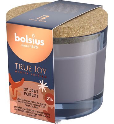 Bolsius Retail True Joy geurglas met kurk 66/83 Secret Forest (1 stuks) 1 stuks