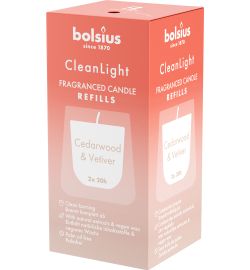Bolsius Retail Bolsius Retail Clean Light navulling Cedarwood / Vertiver (2 stuks)