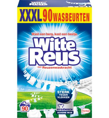 Witte Reus Poeder - Kwartaalverpakking - 90 wasbeurten - Waspoeder (4950g) 4950g