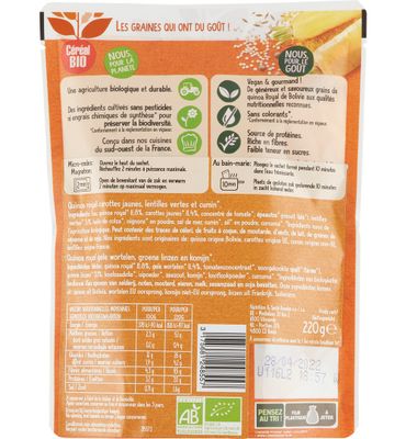 Céréal Bio Quinoa royal gele wortelen en komijn (220g) 220g