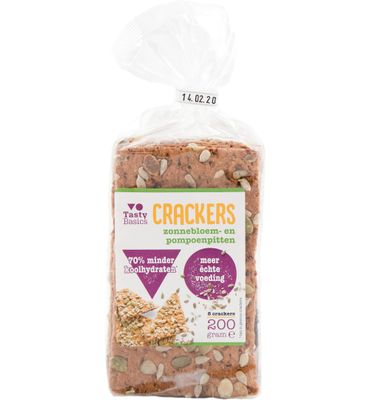 Tastybasics Crackers - zonnebloem pompoen (200 gr) 200 gr