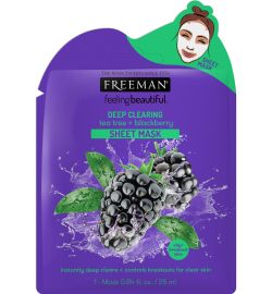 Freeman Freeman Sheet Mask Detoxifying Charcoal + Sea Salt (25ml)