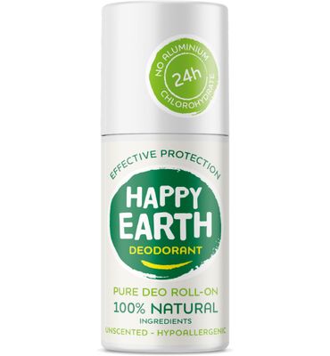 Happy Earth Pure deodorant roll-on unscented (75ml) 75ml