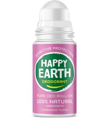 Happy Earth Pure deodorant roll-on lavender ylang (75ml) 75ml