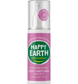 Happy Earth Happy Earth Pure deodorant spray lavender ylang (100ml)