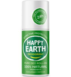 Happy Earth Happy Earth Pure deodorant roll-on cucumber matcha (75ml)