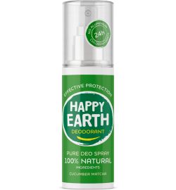 Happy Earth Happy Earth Pure deodorant spray cucumber matcha (100ml)