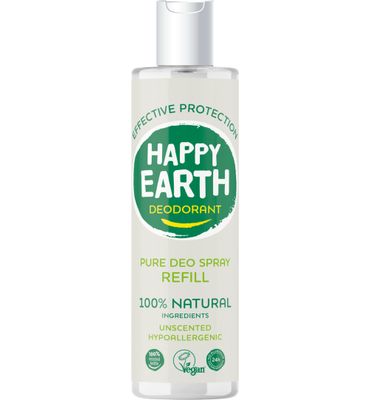 Happy Earth Pure deodorant spray unscented refill (300ml) 300ml