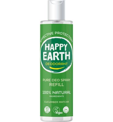 Happy Earth Pure deodorant spray cucumber matcha refill (300ml) 300ml