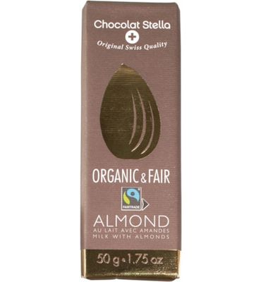 Chocolat Stella Organic & Fair milk-almonds (50 gram) 50 gram