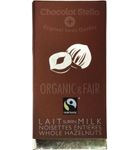 Chocolat Stella Surfin milk - whole hazelnuts (100 gram) 100 gram thumb
