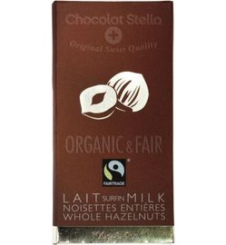 Chocolat Stella Chocolat Stella Surfin milk - whole hazelnuts (100 gram)