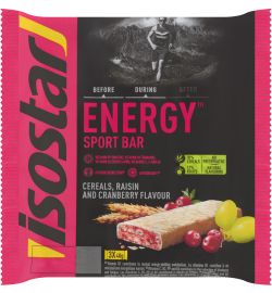 Isostar Isostar Energy sport bar cereals raisin cranberry 3 x 40g (120g)