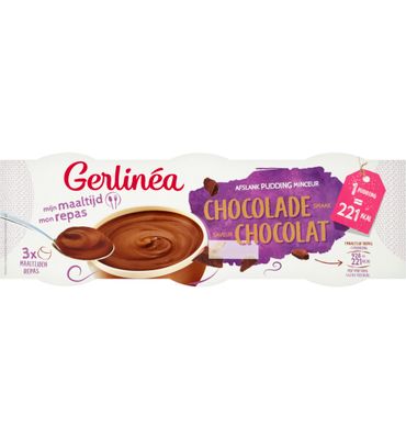 Gerlinéa Afslank Maaltijdpudding Chocolade (kant-en-klaar) 3-pack (3x210g) 3x210g