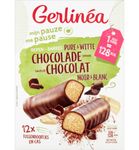 Gerlinéa Snackrepen Pure & Witte Chocolade smaak (372g) 372g thumb