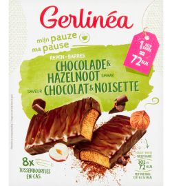 Gerlinéa Gerlinéa Snackrepen Chocolade & Hazelnoot smaak (8x20g)