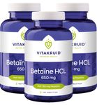 Vitakruid Betaine HCL 650 mg & pepsine 160 mg trio (3x 120TB) 3x 120TB thumb