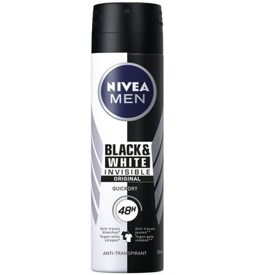 Nivea Men deodorant spray invisible black & white (150ml) 150ml